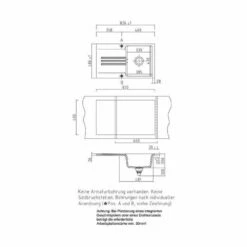 Systemceram Einbauspüle KeraDomo Kara 85 F Flächenbündig Einbaubar -SPUELENPROFI Verkäufe systemceram einbauspuele keradomo kara 85 f flaechenbuendig einbaubar3