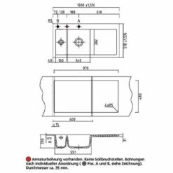 Systemceram Einbauspüle KeraDomo MERA 100 Becken Links -SPUELENPROFI Verkäufe systemceram einbauspuele keradomo mera 100 becken links3