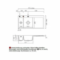 Systemceram Einbauspüle KeraDomo MERA 100 F Becken Links Flächenbündig -SPUELENPROFI Verkäufe systemceram einbauspuele keradomo mera 100 f becken links flaechenbuendig3
