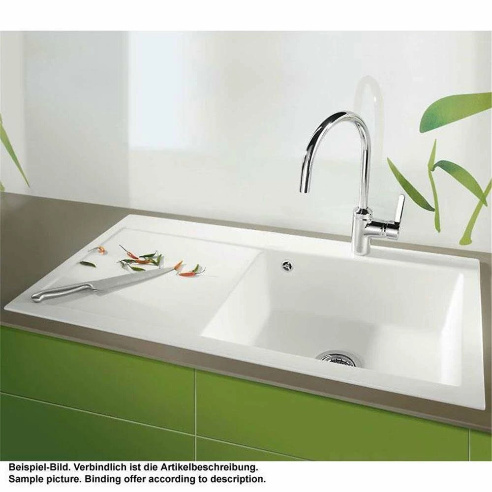 Systemceram Einbauspüle KeraDomo MERA 100 SL F Becken Links Flächenbündig 4 Systemceram Einbauspüle KeraDomo MERA 100 SL F Becken Links Flächenbündig – Bild 2