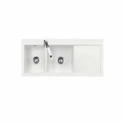 Systemceram Einbauspüle KeraDomo MERA DOUBLE Becken Links