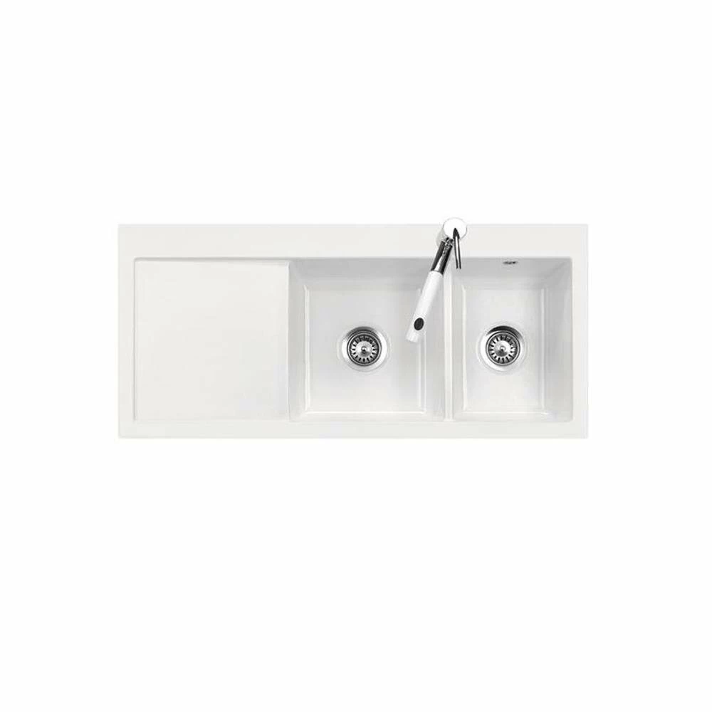 Systemceram Einbauspüle KeraDomo MERA DOUBLE Becken Rechts 3 Systemceram Einbauspüle KeraDomo MERA DOUBLE Becken Rechts