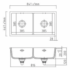 Systemceram Einbauspüle KeraDomo MERA TWIN F/o Flächenbündig Einbaubar -SPUELENPROFI Verkäufe systemceram einbauspuele keradomo mera twin f o flaechenbuendig einbaubar3