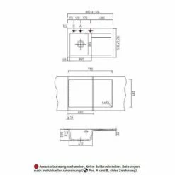 Systemceram Einbauspüle KeraDomo STEMA 80 Becken Links -SPUELENPROFI Verkäufe systemceram einbauspuele keradomo stema 80 becken links3