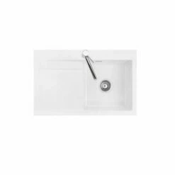 Systemceram Einbauspüle KeraDomo STEMA 80 F Flächenbündig Becken Rechts