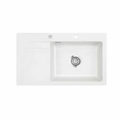 Systemceram Einbauspüle KeraDomo STEMA 86 SL F Becken Rechts Flächenbündig