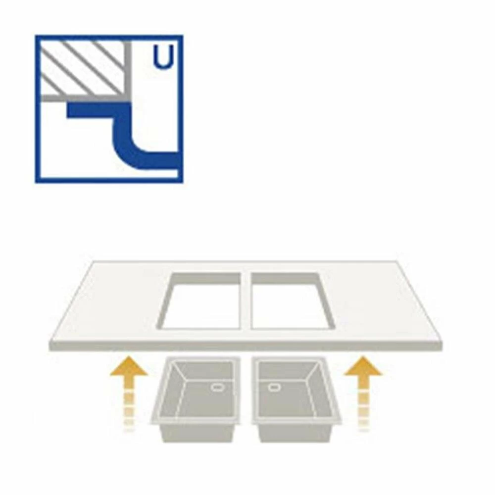 Systemceram Unterbauspüle KeraDomo MERA 60 U/g (mit Geschliffener Oberseite) 5 Systemceram Unterbauspüle KeraDomo MERA 60 U/g (mit Geschliffener Oberseite) – Bild 3