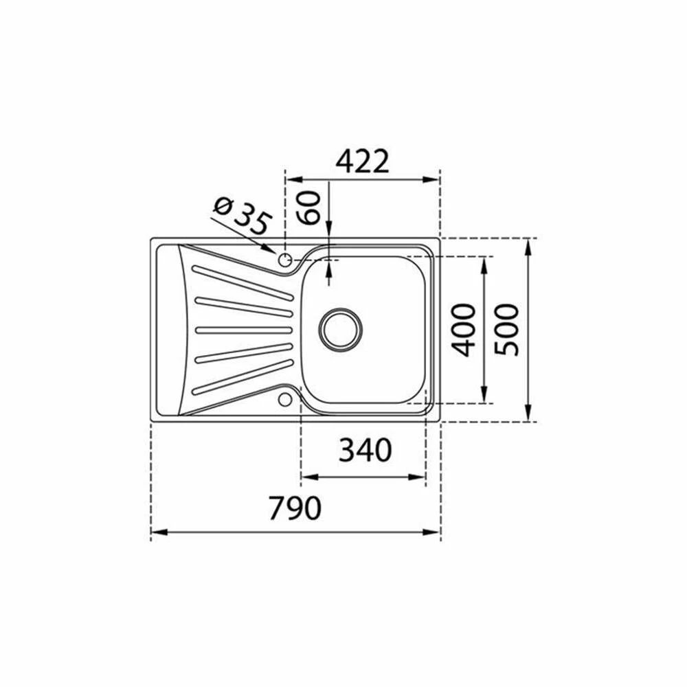 Teka Einbauspüle STARBRIGHT 45 E-XP 1B 1D Edelstahl 5 Teka Einbauspüle STARBRIGHT 45 E-XP 1B 1D Edelstahl – Bild 3