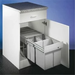 Wesco Trenta 6 DS, Abfallsammler Für Eckschränke, Alu Grau