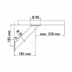 Typ 40, Konsole, Edelstahl, H 185 Mm, Rohr-Ø 35 Mm -SPUELENPROFI Verkäufe typ 40 konsole edelstahl h 185 mm rohr r 35 mm3