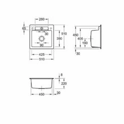 Villeroy & Boch Einbaubecken Siluet 50 S -SPUELENPROFI Verkäufe villeroy boch einbaubecken siluet 50 s3
