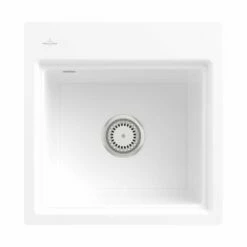 Villeroy & Boch Einbaubecken Subway Style 50 S Flat Flächenbündig Inklusive Abtropfgitter In Aluminium