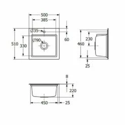 Villeroy & Boch Einbaubecken Subway Style 50 S Inklusive Abtropfgitter In Aluminium -SPUELENPROFI Verkäufe villeroy boch einbaubecken subway style 50 s inklusive abtropfgitter in aluminium4