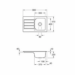 Villeroy & Boch Einbauspüle Architectura 45 -SPUELENPROFI Verkäufe villeroy boch einbauspuele architectura 453