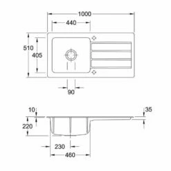 Villeroy & Boch Einbauspüle Architectura 60 -SPUELENPROFI Verkäufe villeroy boch einbauspuele architectura 603