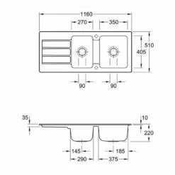 Villeroy & Boch Einbauspüle Architectura 80 -SPUELENPROFI Verkäufe villeroy boch einbauspuele architectura 803