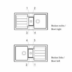 Villeroy & Boch Einbauspüle Flavia 60 -SPUELENPROFI Verkäufe villeroy boch einbauspuele flavia 604