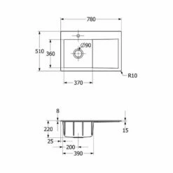 Villeroy & Boch Einbauspüle Subway Style 45 Becken Links -SPUELENPROFI Verkäufe villeroy boch einbauspuele subway style 45 becken links4
