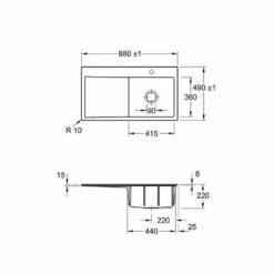 Villeroy & Boch Einbauspüle Subway Style 50 Flat (flächenbündig Einbaubar) Becken Links -SPUELENPROFI Verkäufe villeroy boch einbauspuele subway style 50 flat flaechenbuendig einbaubar becken links3