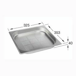 Villeroy & Boch Gastronormbehälter GN 2/3-40, Bodenfläche Gelocht