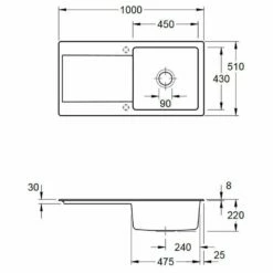 Villeroy & Boch Siluet 60 -SPUELENPROFI Verkäufe villeroy boch siluet 603