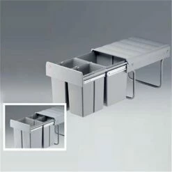 WESCO 787821-85 Einbau Abfallsammler Trio-Master 40 DT, Alugrau