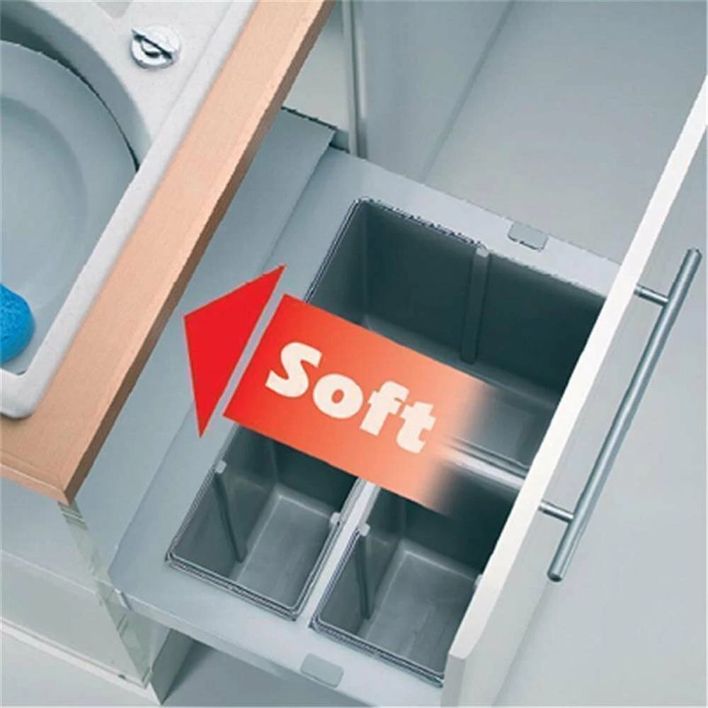 WESCO 839453-11 Einbau Abfallsammler Pullboy Soft Shorty 45 SW (2x11 Liter) 4 WESCO 839453-11 Einbau Abfallsammler Pullboy Soft Shorty 45 SW (2x11 Liter) – Bild 2